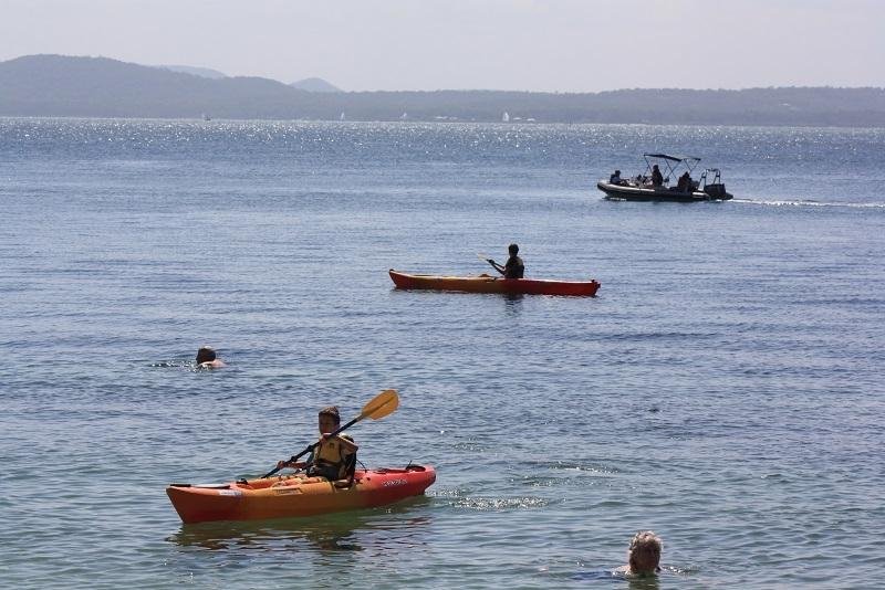 Kayaking in Nelson Bay Marina NSW