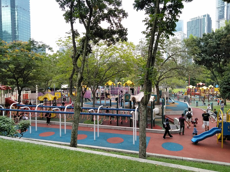 Kids playing area in KLCC pARK