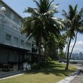 Outer view of Eastern and Oriental Hotel overlooking Gurney Drive Penang