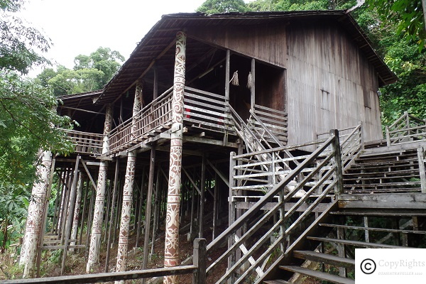 Beautiful longhouse in the Sarawak Cultural Village