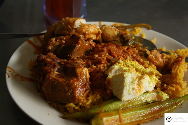 Meaty dishes served at Line Clear, a Nasi Kandar Restaurant in Penang