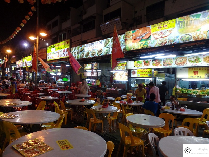 Great seafood at Jalan Alor road side restaurants