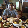 Enjoying a meal at Leslie's Restaurant in Tagaytay