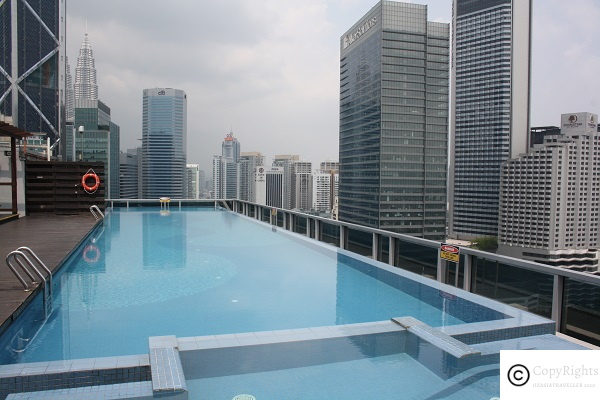 Amazing views of Kuala Lumpur from the rooftop pool at Somerset Ampang