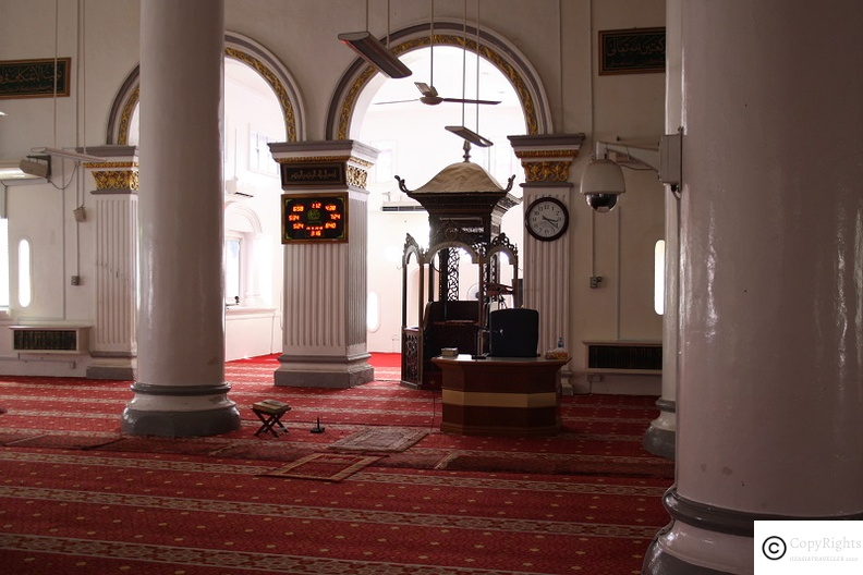 Interior of Abideen Mosque in Kuala Terengganu
