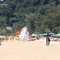 Karon Beach is less congested aqnd popular with families