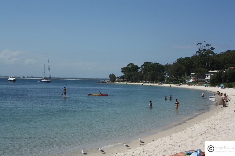 Clear Calm waters of Nelson Bay NSW are ideal for swimming and water sports