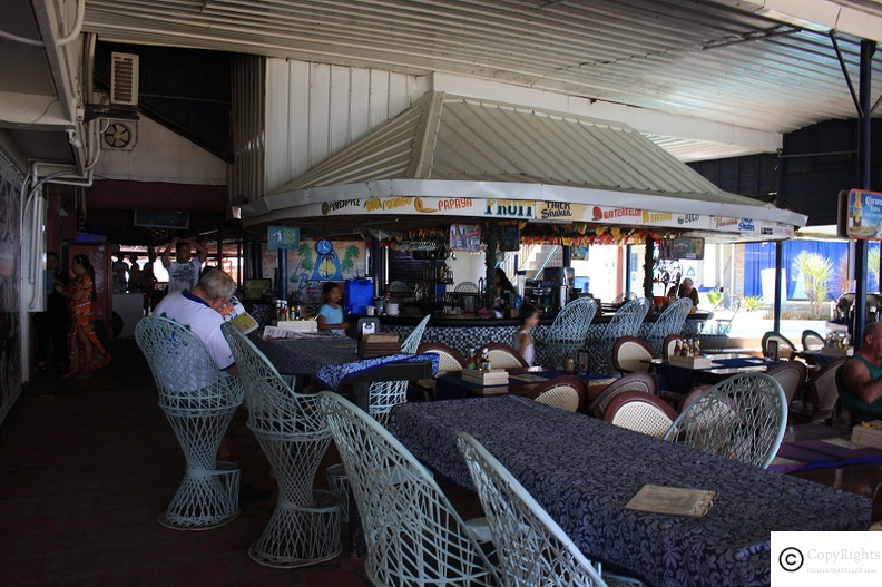 A nice cafe on Baloy Beach serving Aussie delights and steaks
