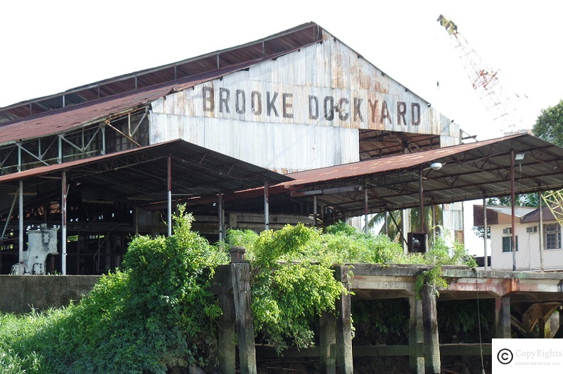 Abandoned Brooke Dockyards along Kuching River Sarawak