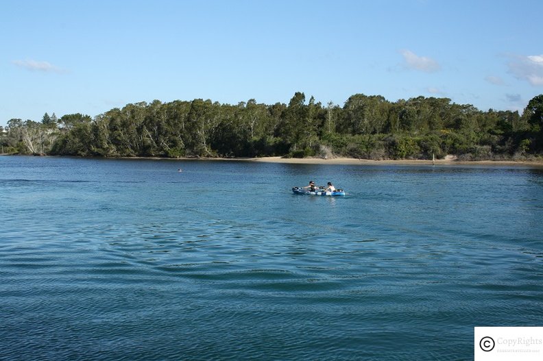 Kayaking is popular at Forster Waterfront. 