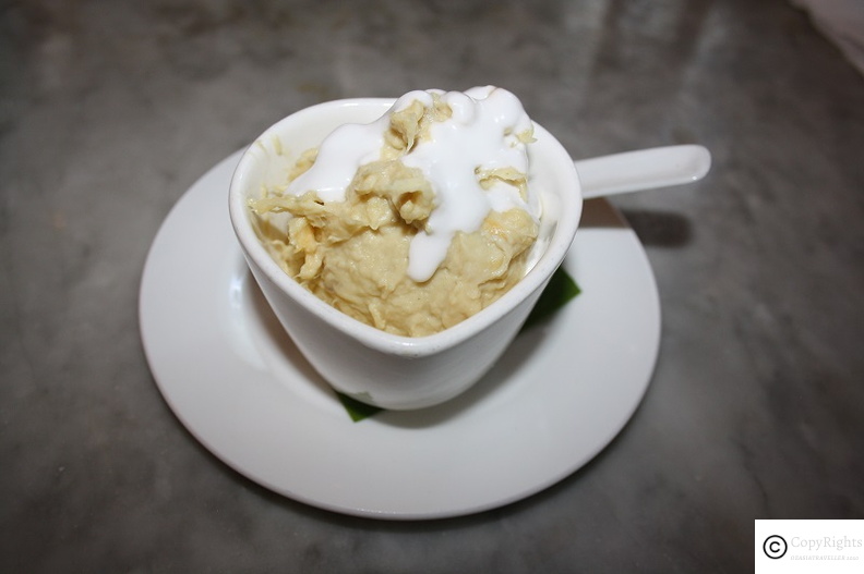 Durian Desset with fresh cream
