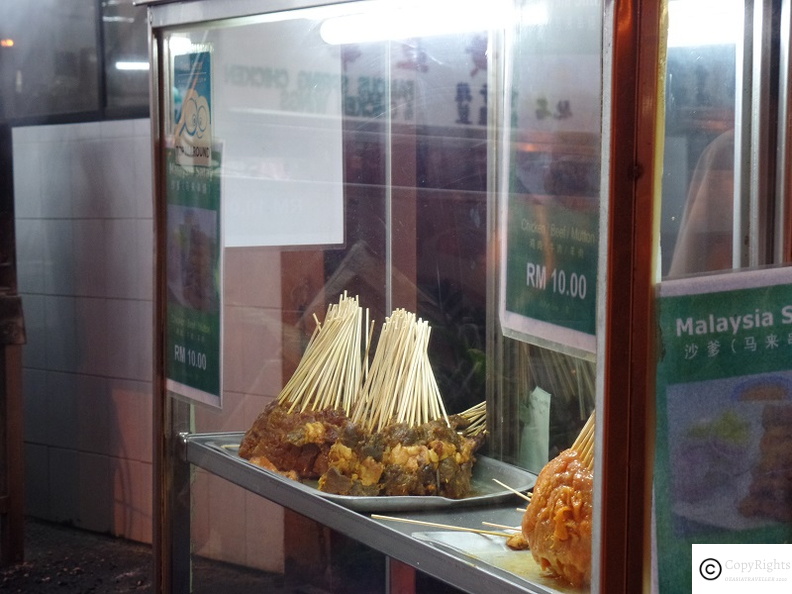 Satay is popular Malaysian Dish at Jalan Alor