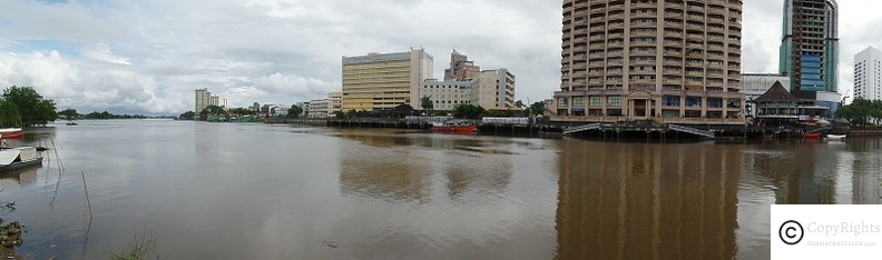 View of Kuching Waterfront and Grand Margherita Hotel