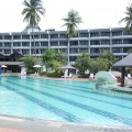 Outdoor pool near the beach at Tunamaya Beach Resort in Desaru